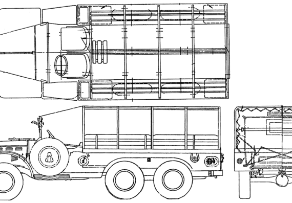 Truck Dodge WC-63 - drawings, dimensions, figures