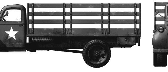 Truck Dodge WF-32 1.5-ton 4x2 - drawings, dimensions, figures