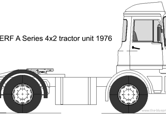 Грузовик ERF A series tractor unit 4x2 (1976) - чертежи, габариты, рисунки