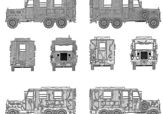 Truck Einheitsdiesel Kfz.86 Radio-car - drawings, dimensions, pictures