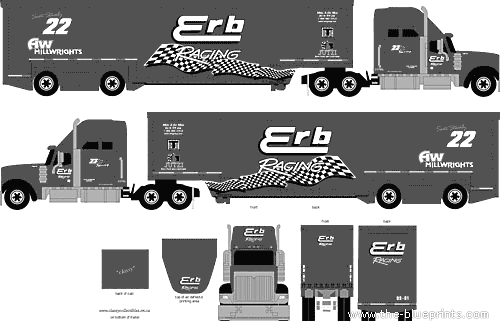 Грузовик Erb Racing - чертежи, габариты, рисунки