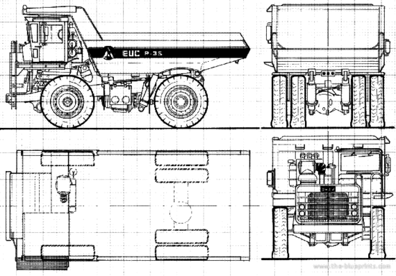 Euclid R-35 truck (1980) - drawings, dimensions, pictures