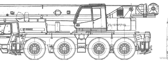 Truck Faun 100ton All Terrain Crane (2006) - drawings, dimensions, pictures