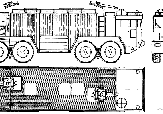 Грузовик Faun 4-Archer Fire Truck (1972) - чертежи, габариты, рисунки