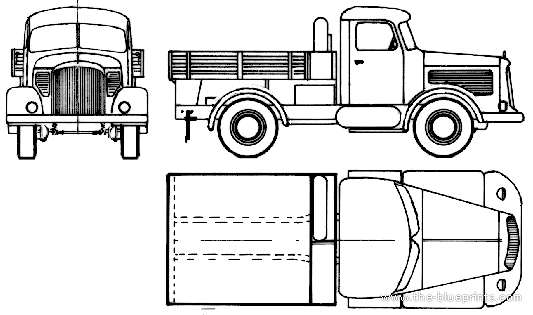 Грузовик Faun KV 632 Z B (1952) - чертежи, габариты, рисунки