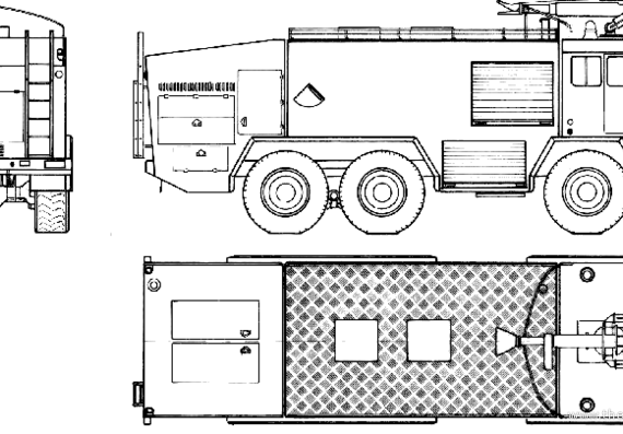 Грузовик Faun LF 910-42v 6x6 Fire Truck (1972) - чертежи, габариты, рисунки