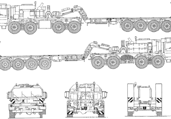 Faun SLT 50-3 Elefant SaAnh.52t truck - drawings, dimensions, figures