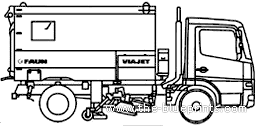 Faun Viajet 5 Street Sweeper truck (2006) - drawings, dimensions, pictures