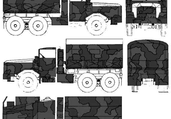 Truck Faun Zugmaschine 12t - drawings, dimensions, figures