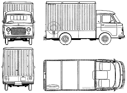 Truck Fiat 241 T Pick-up (1973) - drawings, dimensions, pictures