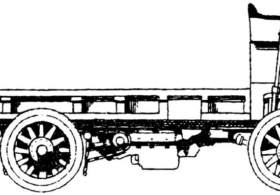 Грузовик Fiat 24hp Truck (1903) - чертежи, габариты, рисунки