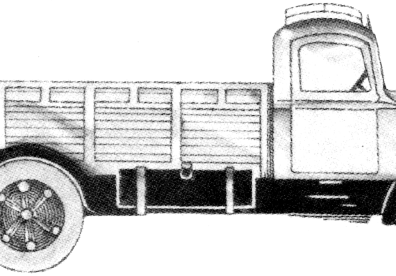 Грузовик Fiat 624N (1933) - чертежи, габариты, рисунки