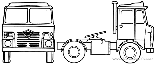 Грузовик Foden Tractor Truck (1973) - чертежи, габариты, рисунки