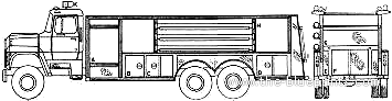 Ford 8000 L Short Hauler Fire Truck - drawings, dimensions, pictures
