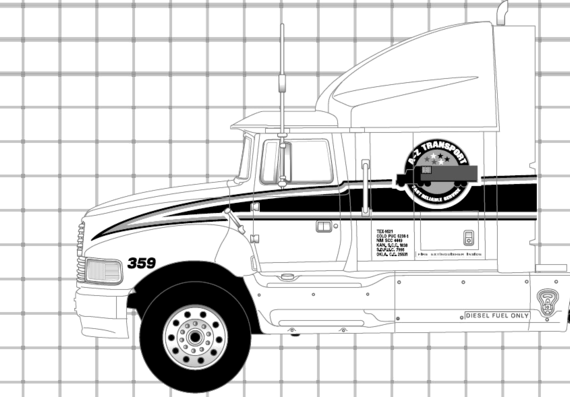 Ford AeroMax truck (1988) - drawings, dimensions, pictures