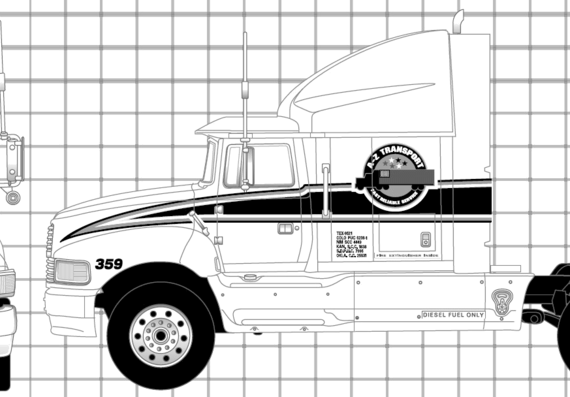 Грузовик Ford AeroMax Truck - чертежи, габариты, рисунки