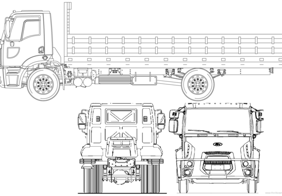 Грузовик Ford BR Cargo 1719 Stake (2012) - чертежи, габариты, рисунки