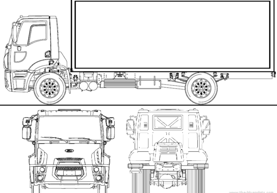 Грузовик Ford BR Cargo 1719 Van (2012) - чертежи, габариты, рисунки