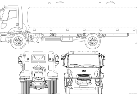 Грузовик Ford BR Cargo 1723 Tanker (2013) - чертежи, габариты, рисунки
