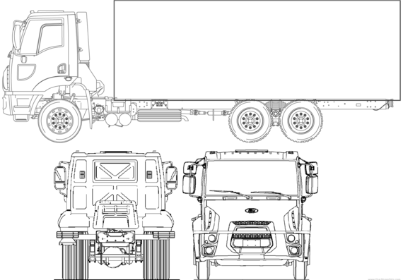 Грузовик Ford BR Cargo 2629 (2012) - чертежи, габариты, рисунки
