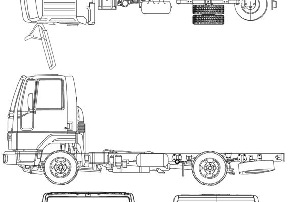 Грузовик Ford BR Cargo 816 (2012) - чертежи, габариты, рисунки
