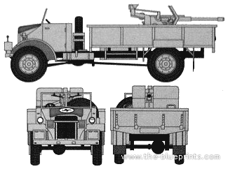 Ford CMP 60L + 2cm Flak30 truck - drawings, dimensions, figures
