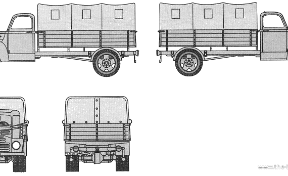 Ford D G798 BA truck (1960) - drawings, dimensions, pictures
