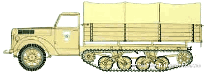 Ford D V3000S Maultier truck - drawings, dimensions, pictures