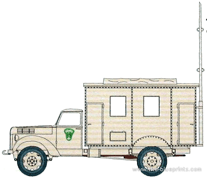 Ford D V3000 Radiocar truck - drawings, dimensions, pictures