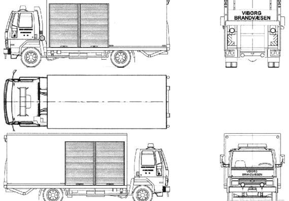 Грузовик Ford E Cargo 0813 Fire Truck (1986) - чертежи, габариты, рисунки