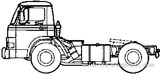 Грузовик Ford E D-Series 4x2 Tractor (1980) - чертежи, габариты, рисунки