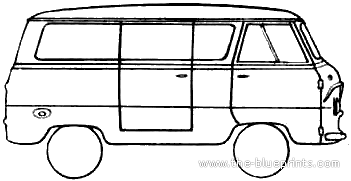 Грузовик Ford E Thames 800 (1959) - чертежи, габариты, рисунки
