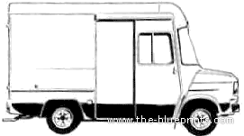 Грузовик Ford E Transit Delivery Van (1978) - чертежи, габариты, рисунки