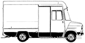 Грузовик Ford E Transit Delivery Van LWB (1978) - чертежи, габариты, рисунки