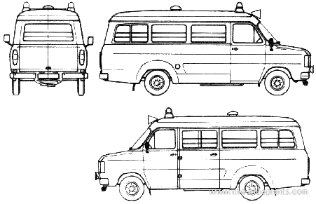 Грузовик Ford E Transit Fire Truck (1980) - чертежи, габариты, рисунки