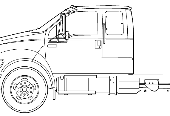 Грузовик Ford F-650 Super Durty (2013) - чертежи, габариты, рисунки
