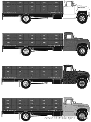Ford F-850 truck (1968) - drawings, dimensions, pictures