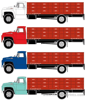 Грузовик Ford F-850 Grain Truck - чертежи, габариты, рисунки