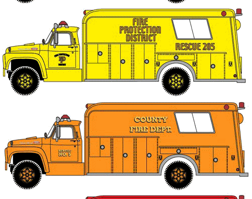 Ford F-850 Rescue Truck - drawings, dimensions, pictures