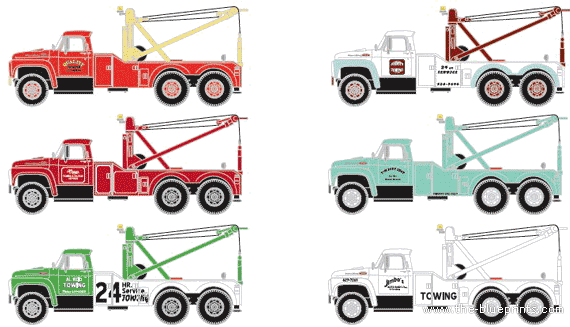 Ford F-850 Tow Truck - drawings, dimensions, pictures