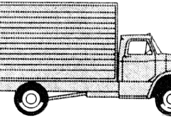 Грузовик Ford N700I (1968) - чертежи, габариты, рисунки