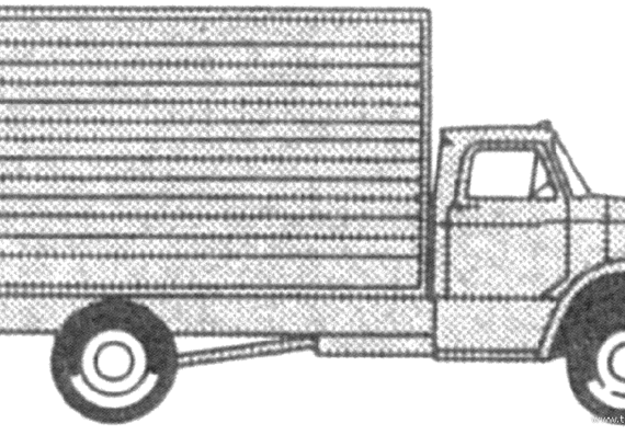 Грузовик Ford N700I (1980) - чертежи, габариты, рисунки