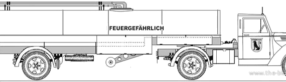 Ford V3000S G198TS Traktor truck - drawings, dimensions, pictures