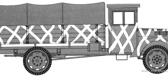 Ford V3000 Einheits truck - drawings, dimensions, pictures