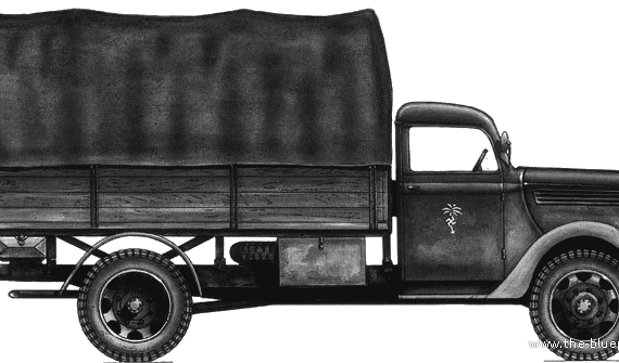 Грузовик Ford V3000 G918 4x2 (1939) - чертежи, габариты, рисунки
