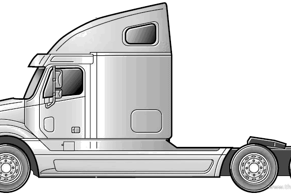 Грузовик Freightliner Columbia HR (2005) - чертежи, габариты, рисунки
