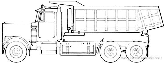 Грузовик Freightliner FLC Dumptruck - чертежи, габариты, рисунки
