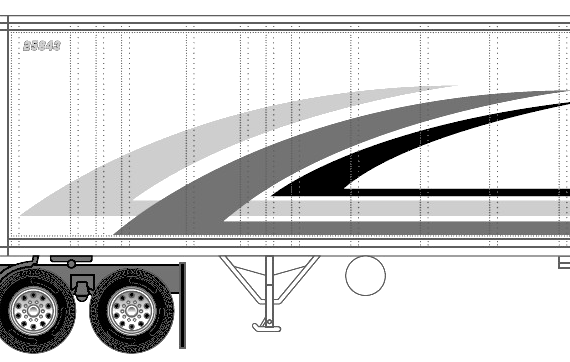 Грузовик Freightliner Semi Trailer - чертежи, габариты, рисунки