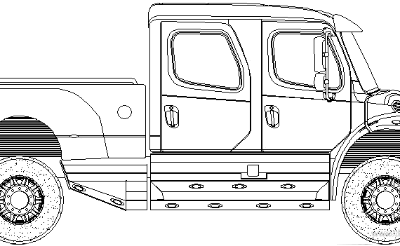 Грузовик Freightliner Sport Chassis - чертежи, габариты, рисунки