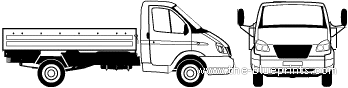 Грузовик GAZ-3310 Valday Truck (2008) - чертежи, габариты, рисунки